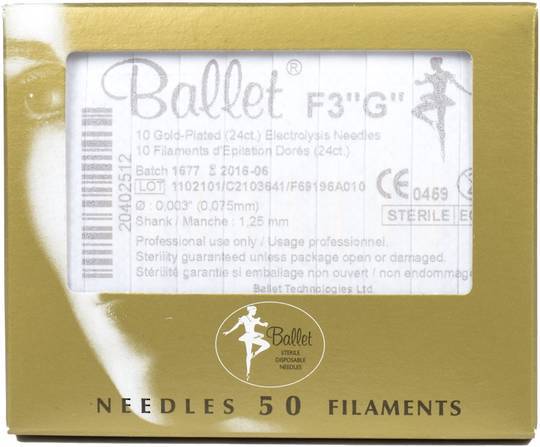 F3 Gold Electrolysis Needles image 0
